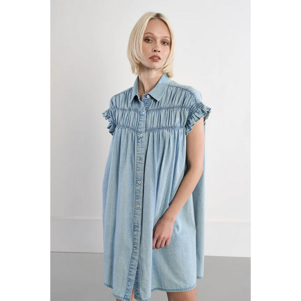 MOLLY BRACKEN MOLLY BRACKEN  ZPL115EE ROBE BLEUDENIM