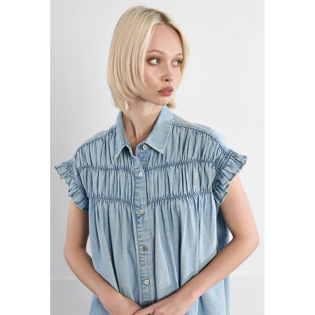 MOLLY BRACKEN MOLLY BRACKEN  ZPL115EE ROBE BLEUDENIM