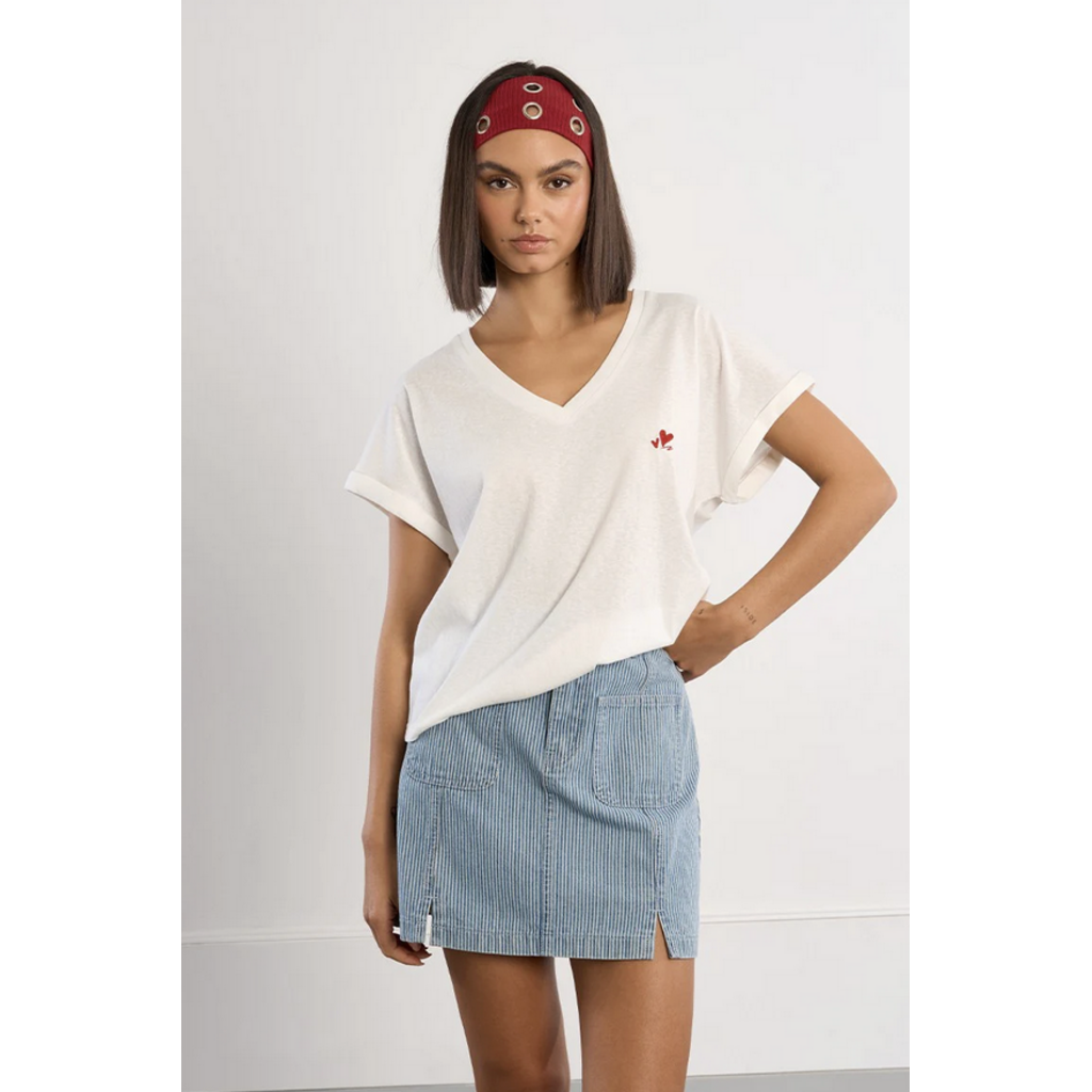 MOLLY BRACKEN MOLLY BRACKEN  LAL660EP TEE ECRU