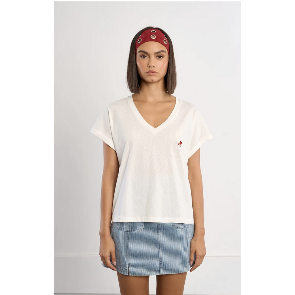 MOLLY BRACKEN MOLLY BRACKEN  LAL660EP TEE ECRU