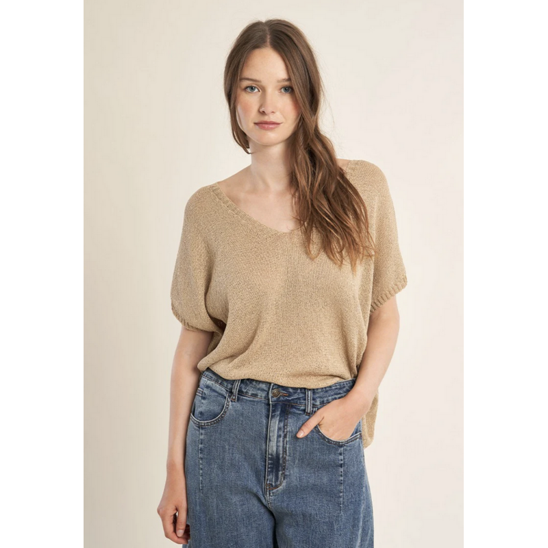 MOLLY BRACKEN MOLLY BRACKEN  LA1976EP SWEATER ECRU