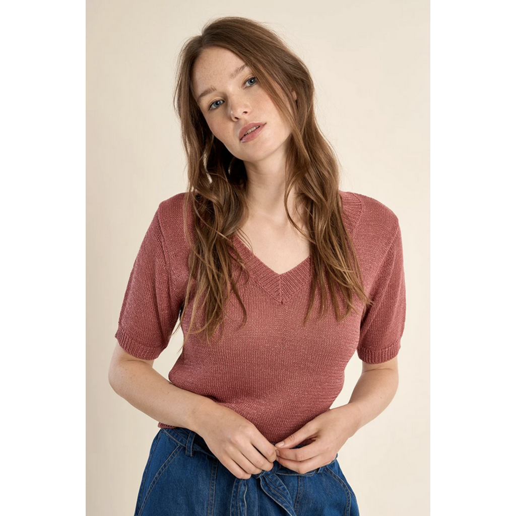 MOLLY BRACKEN MOLLY BRACKEN LA1727EP SWEATER TERACOTTA