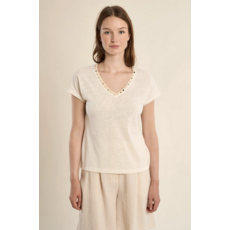 MOLLY BRACKEN MOLLY BRACKEN LA1270CEP TEE ECRU