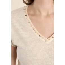 MOLLY BRACKEN MOLLY BRACKEN LA1270CEP TEE ECRU