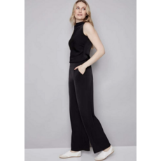 I LOVE TYLER MADISON TYLER MADISON 266013 FIONA BELIZE PANTALON WIDE LEG SATINE NOIR