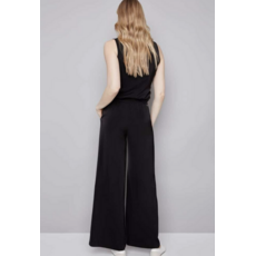 I LOVE TYLER MADISON TYLER MADISON 266013 FIONA BELIZE PANTALON WIDE LEG SATINE NOIR