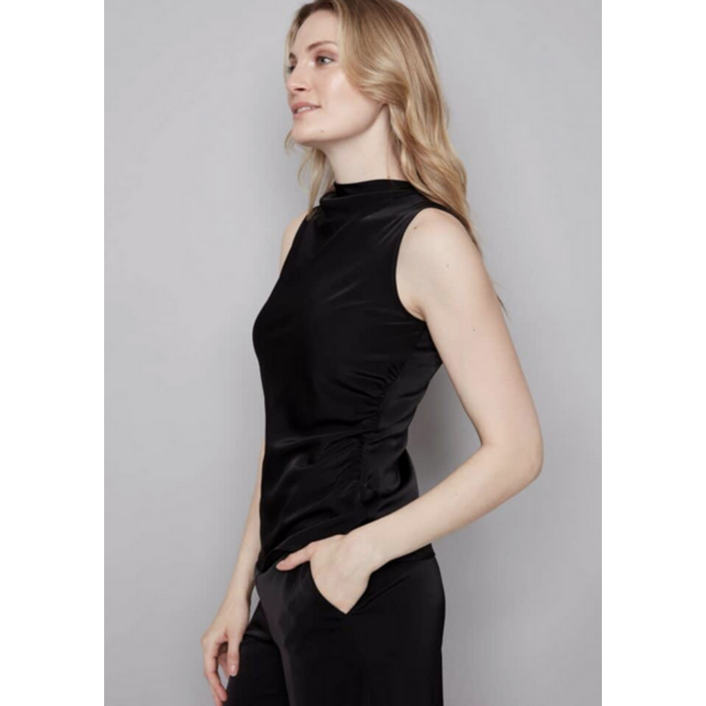 I LOVE TYLER MADISON TYLER MADISON 258010 HAUT VERONICA BELIZE SATINE NOIR