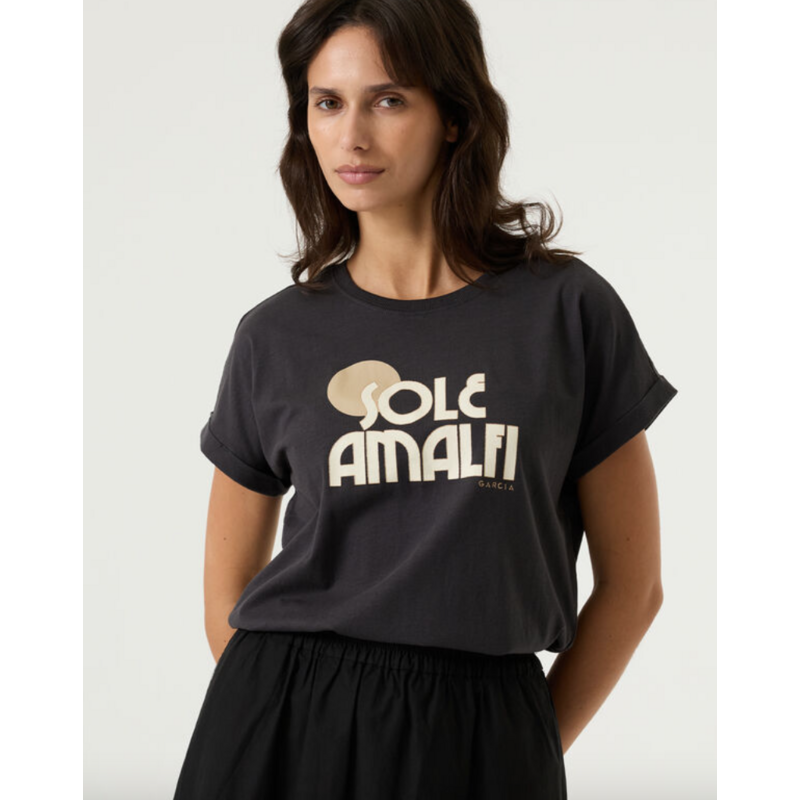 GARCIA GARCIA Q260001 T SHIRT SOLE AMALFI ANTHRACITE