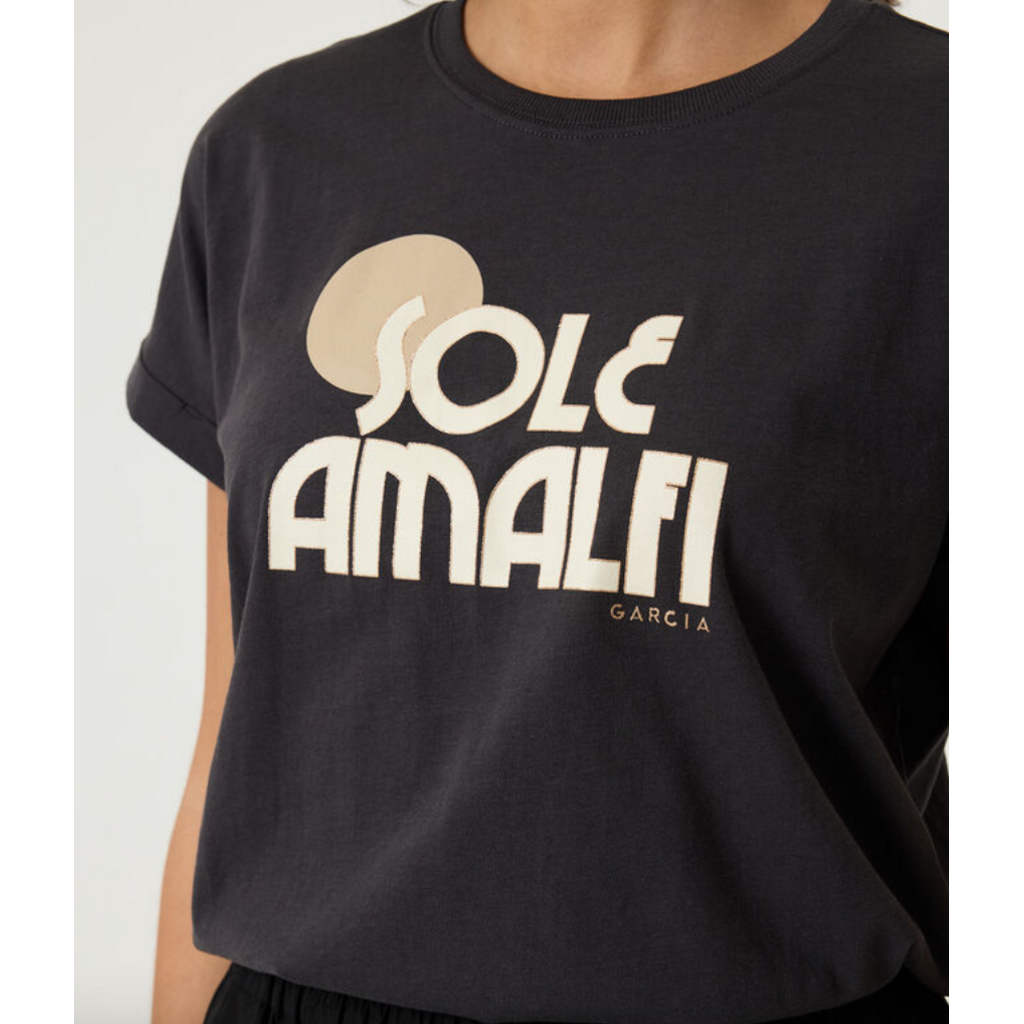 GARCIA GARCIA Q260001 T SHIRT SOLE AMALFI ANTHRACITE