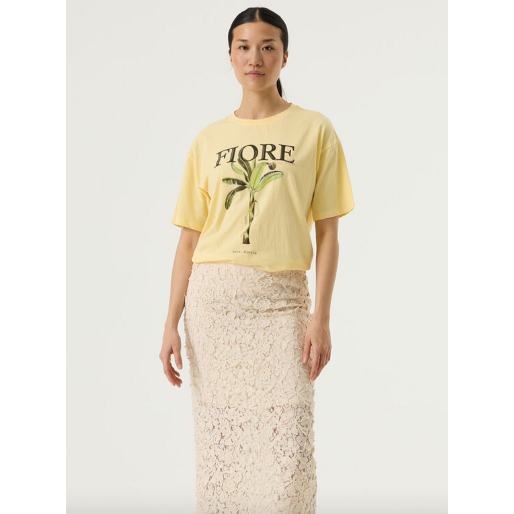 GARCIA GARCIA Q260005 T SHIRT FIORE JAUNE
