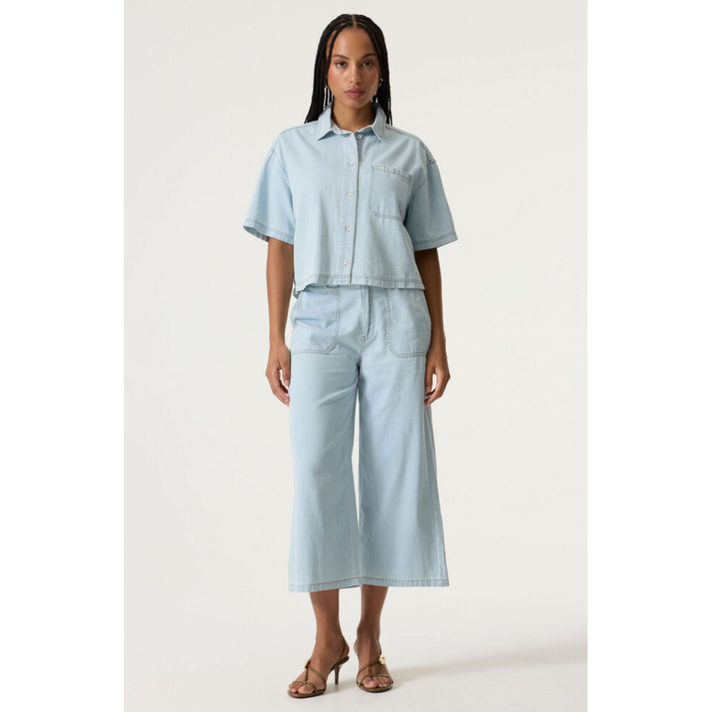 GARCIA GARCIA Q260112 PANTALON CROP EVASE BLEU PALE