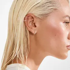 PILGRIM PILGRIM 612216003 ARIELLA HOOP EARRINGS 2 IN 1 SET SILVER PLATED