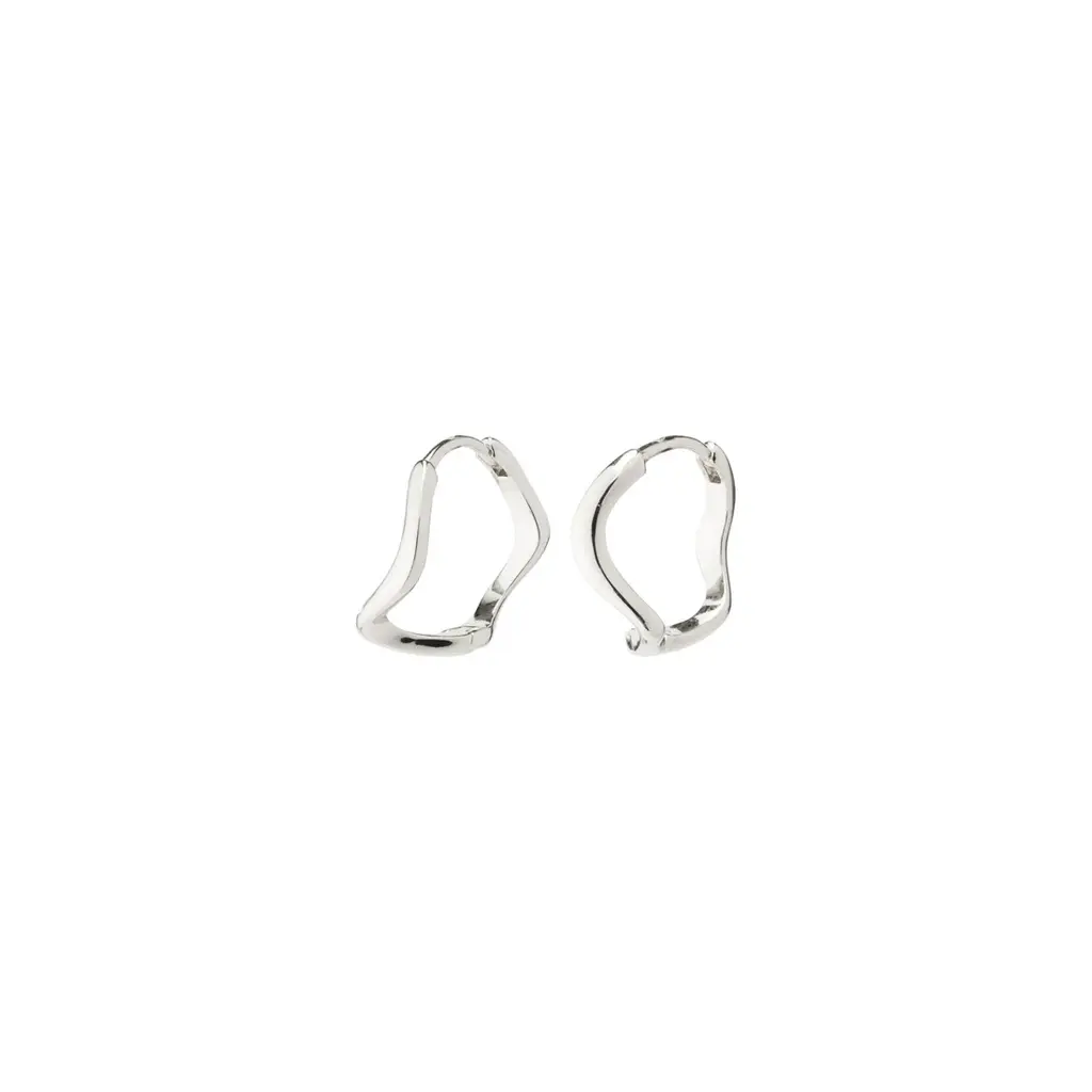 PILGRIM PILGRIM 602236003 ALBERTE ORGANIC SHAPE EARRINGS SILVER PLATED