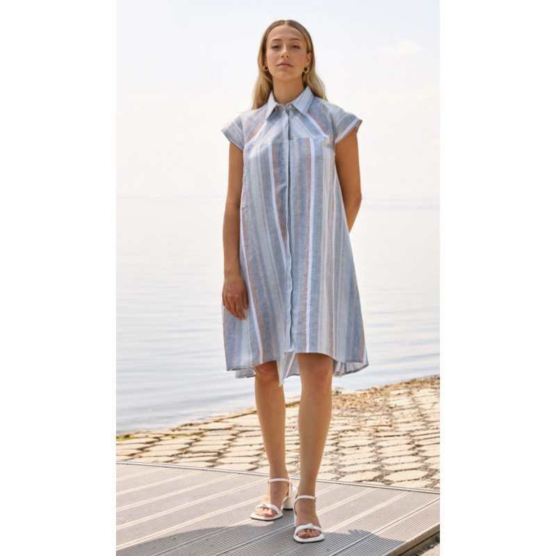 MARIGOLD MARIGOLD 26E ROBE CAPUCINE BLUE STRIPES