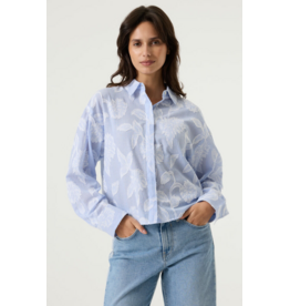 GARCIA GARCIA 26E BLOUSE CORNFLOWER BLEU/BLANC