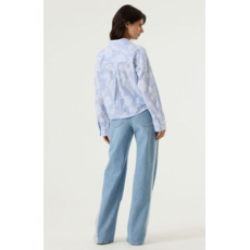 GARCIA GARCIA 26E BLOUSE CORNFLOWER BLEU/BLANC