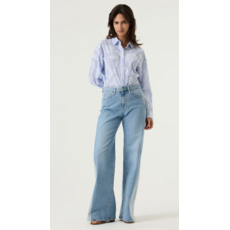 GARCIA GARCIA 26E BLOUSE CORNFLOWER BLEU/BLANC