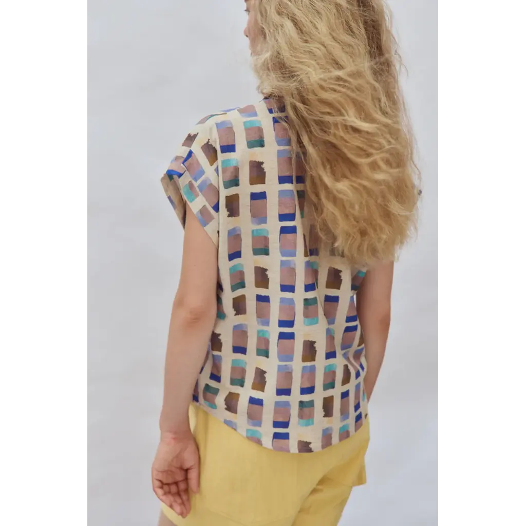 EVE GRAVEL EVE GRAVEL 26E CHEMISE HALEY BLUE GOLD