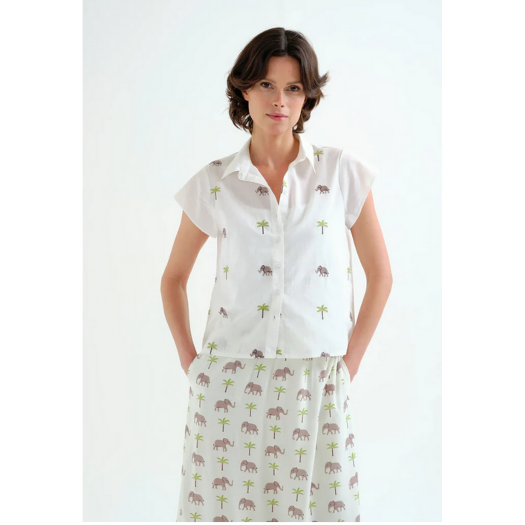 COMPANIA FANTASTICA COMPANIA FANTASTICA 26E 62C/41125 BLOUSE ELEPHANTS