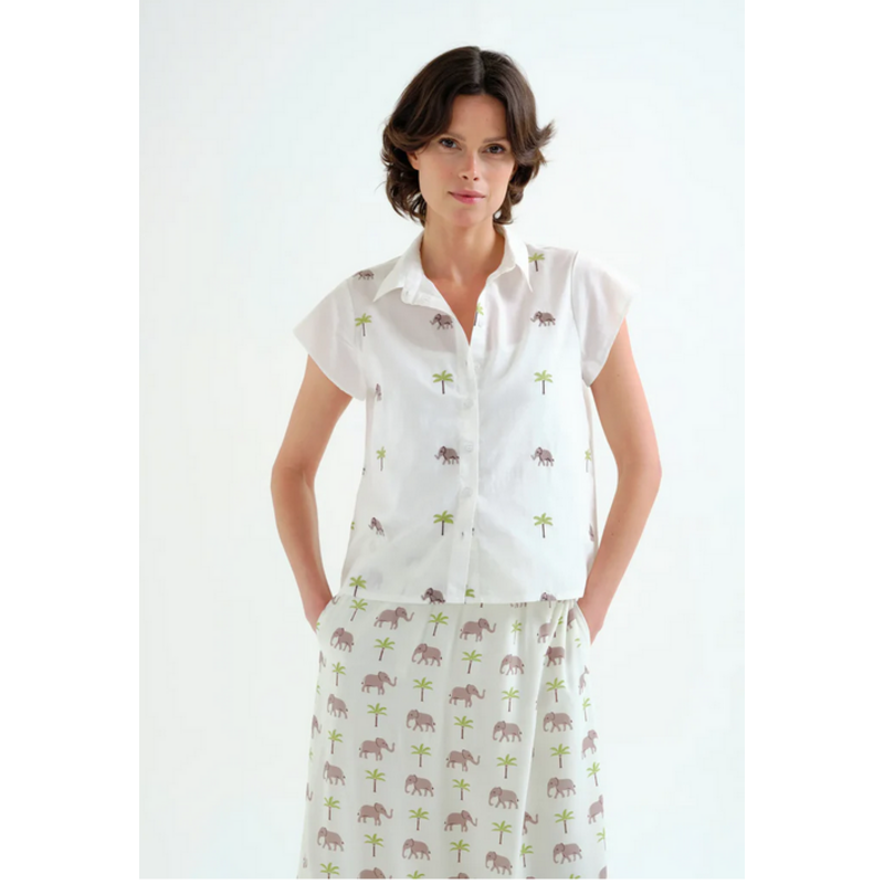 COMPANIA FANTASTICA COMPANIA FANTASTICA 26E 62C/41125 BLOUSE ELEPHANTS