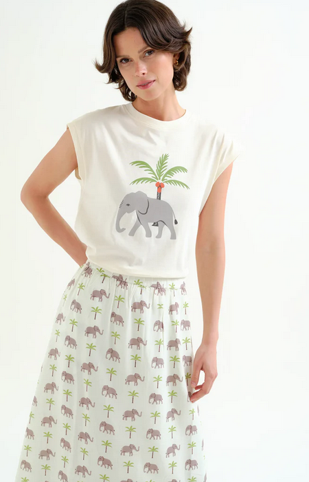 COMPANIA FANTASTICA COMPANIA FANTASTICA 26E 62C/42121 TSHIRT VANILLE ELEPHANT
