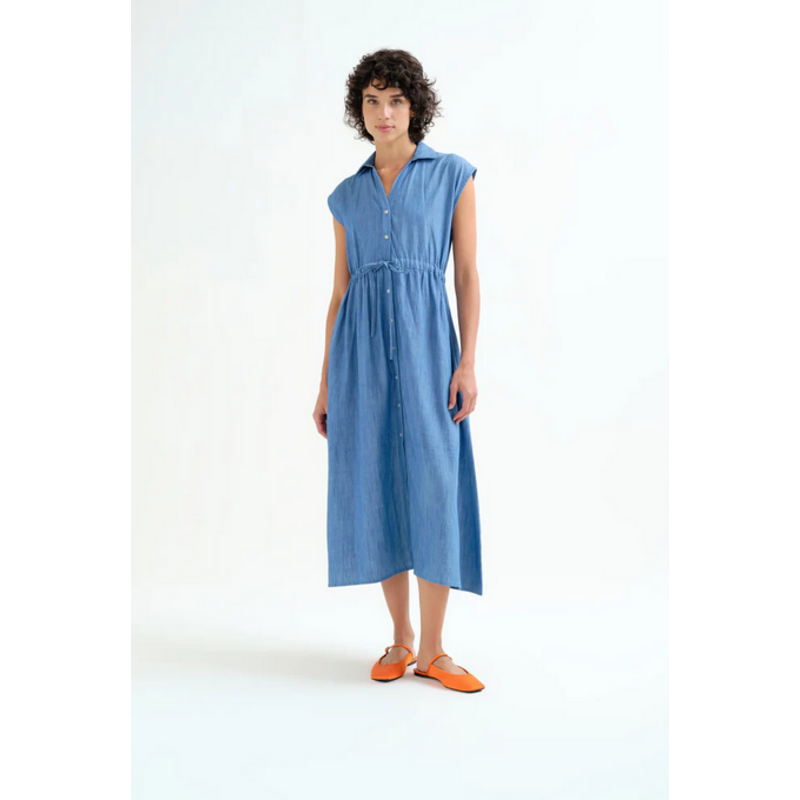 COMPANIA FANTASTICA COMPANIA FANTASTICA 26E 62C/40101 ROBE MIDI BLEU