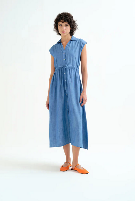 COMPANIA FANTASTICA COMPANIA FANTASTICA 26E 62C/40101 ROBE MIDI BLEU