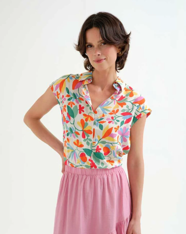 COMPANIA FANTASTICA COMPANIA FANTASTICA 26E 62C/12107 BLOUSE FLEURS MULTI