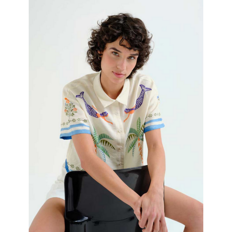 COMPANIA FANTASTICA COMPANIA FANTASTICA 26E 62C/11119 BLOUSE PALMIERS