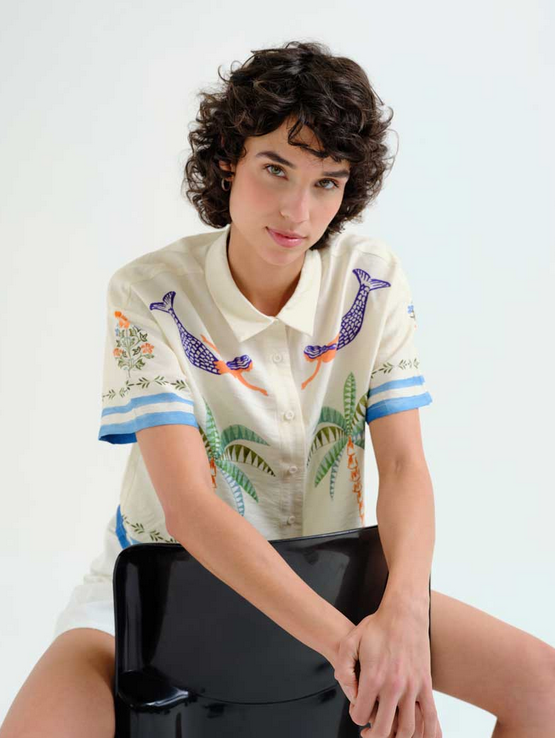 COMPANIA FANTASTICA COMPANIA FANTASTICA 26E 62C/11119 BLOUSE PLAMIERS SIRENES