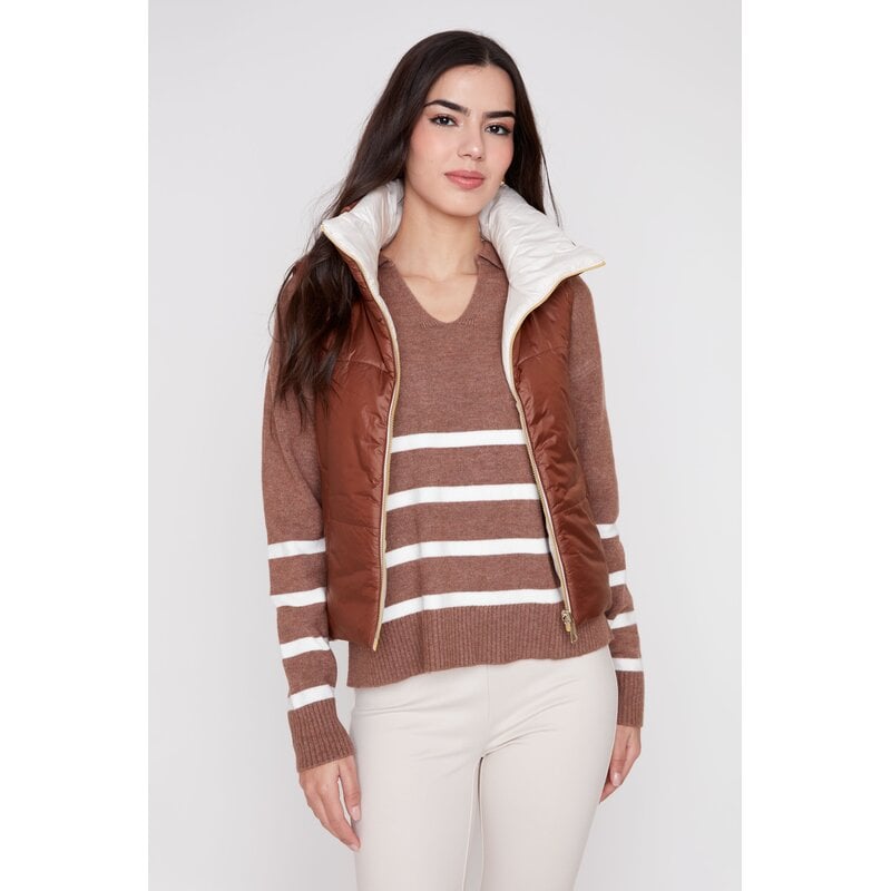 RENUAR RENUAR 26H R3953RE3034 VESTE SANS MANCHE REVERSIBLE TIRAMISU