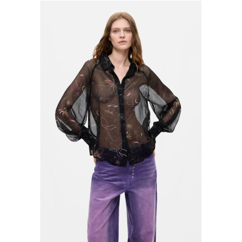 DESIGUAL DESIGUAL 26H BLOUSE 26WWBW11/2000 DAMASCO NOIR