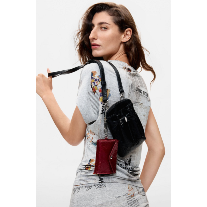 DESIGUAL DESIGUAL 26H SAC 26WAYP13 MONE HALF LOGO ALMA BLACK