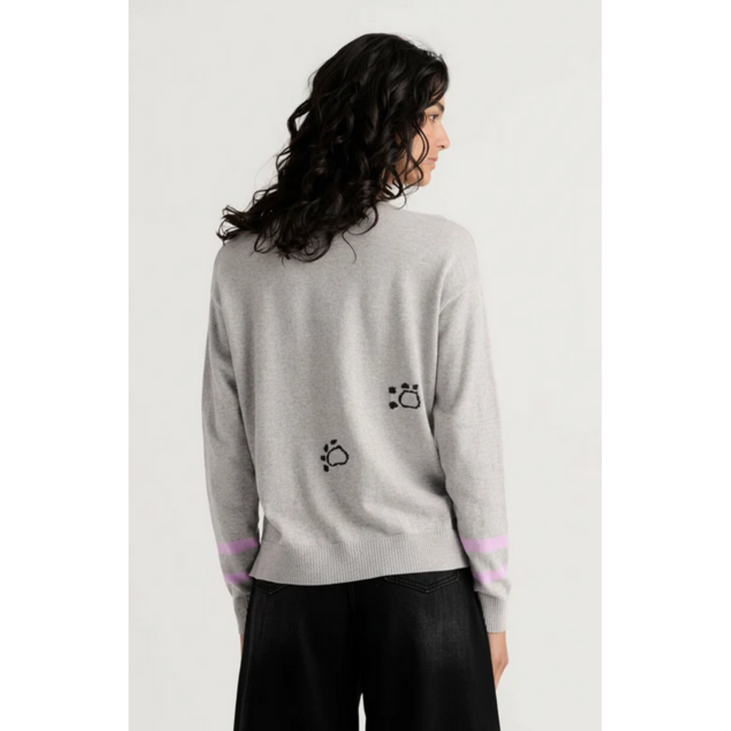 ZAKET AND PLOVER ZAKET AND PLOVER 26H ZP8508U  CHEEKY CAT SWEATER MARL