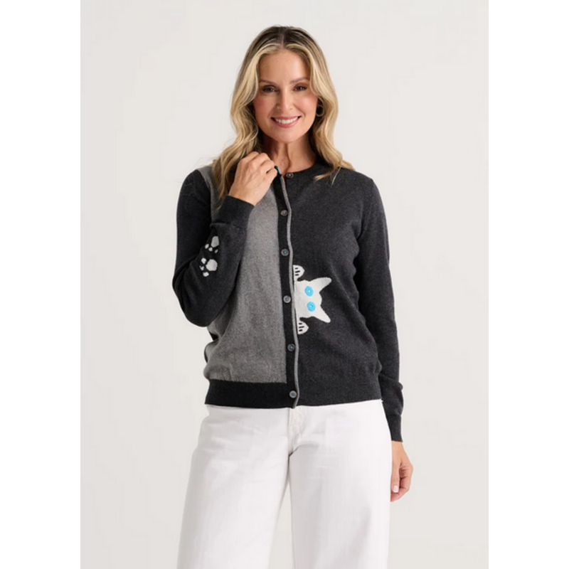 ZAKET AND PLOVER ZAKET AND PLOVER 26H ZP8509U  PEEKABOO CAT CARDIGAN