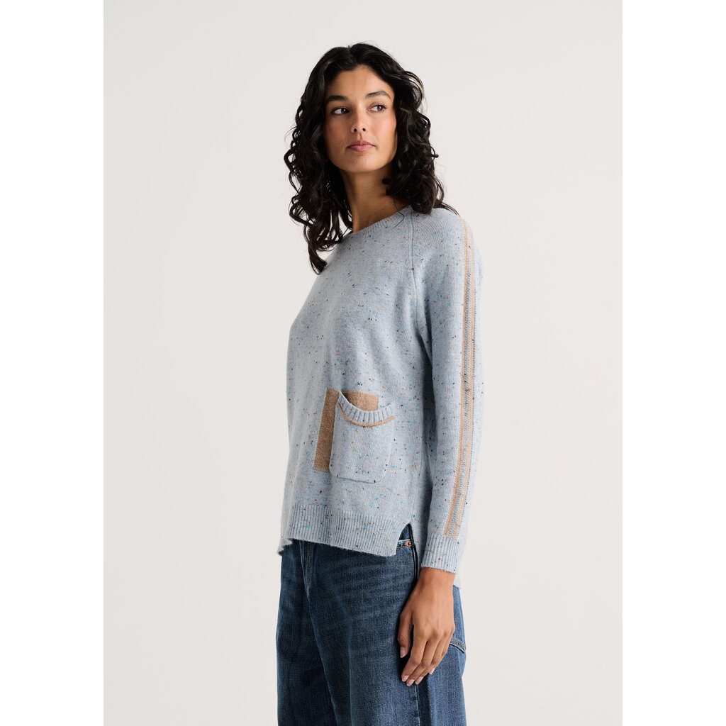 ZAKET AND PLOVER ZAKET AND PLOVER 26H ZP8519U FLECK SWEATER SKY