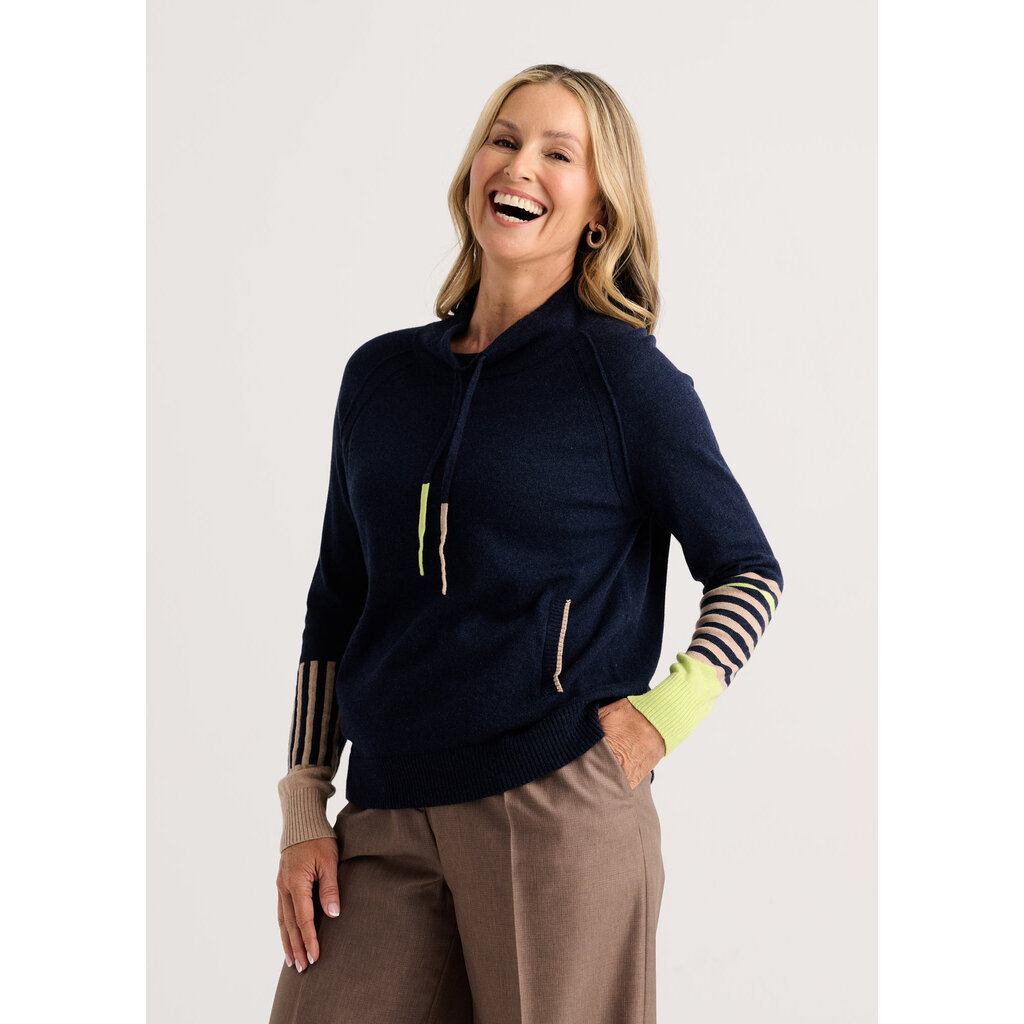 ZAKET AND PLOVER ZAKET AND PLOVER 26H ZP8520U DRAWCORD SWEATER DK DENIM