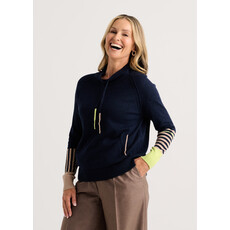 ZAKET AND PLOVER ZAKET AND PLOVER 26H ZP8520U DRAWCORD SWEATER DK DENIM