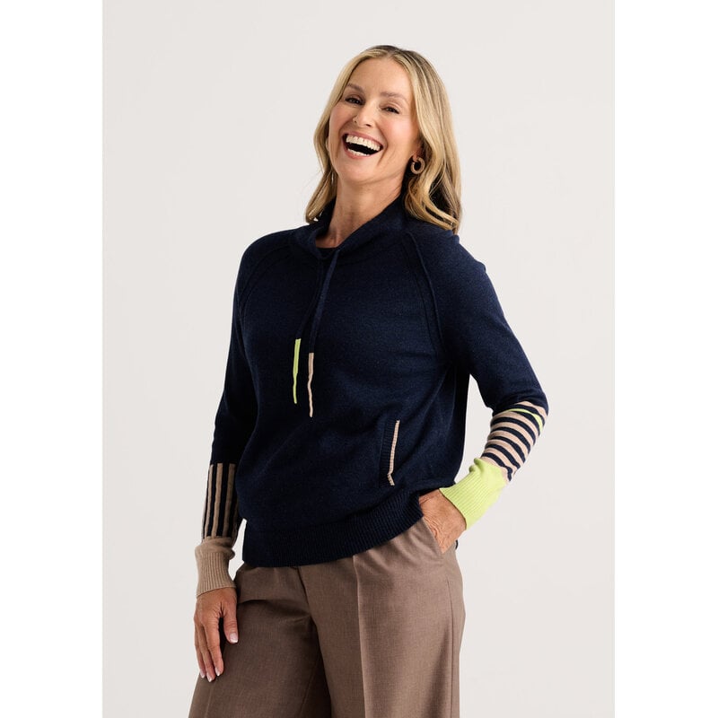 ZAKET AND PLOVER ZAKET AND PLOVER 26H ZP8520U DRAWCORD SWEATER DK DENIM