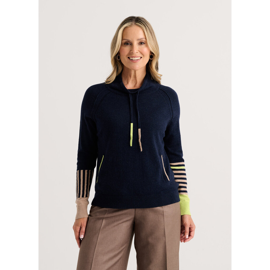 ZAKET AND PLOVER ZAKET AND PLOVER 26H ZP8520U DRAWCORD SWEATER DK DENIM
