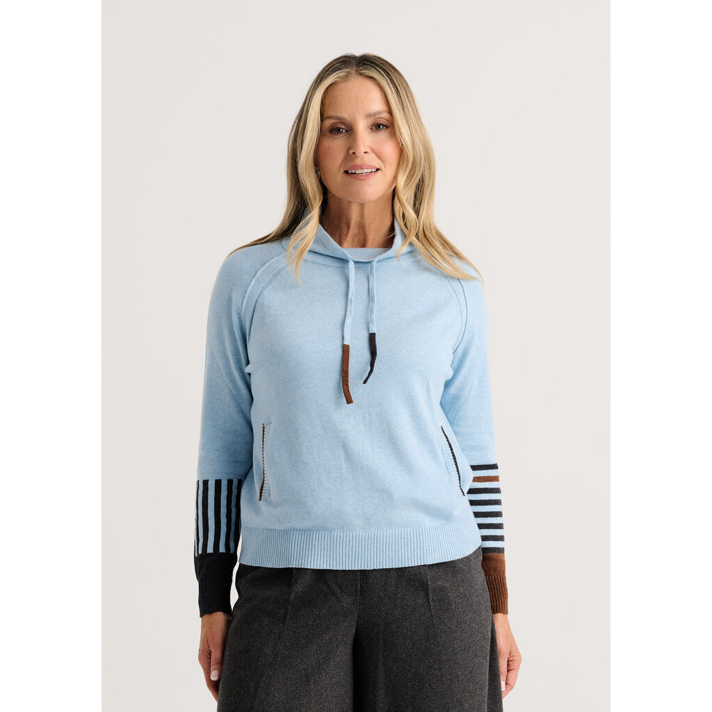 ZAKET AND PLOVER ZAKET AND PLOVER 26H ZP8520U DRAWCORD SWEATER ARCTIC