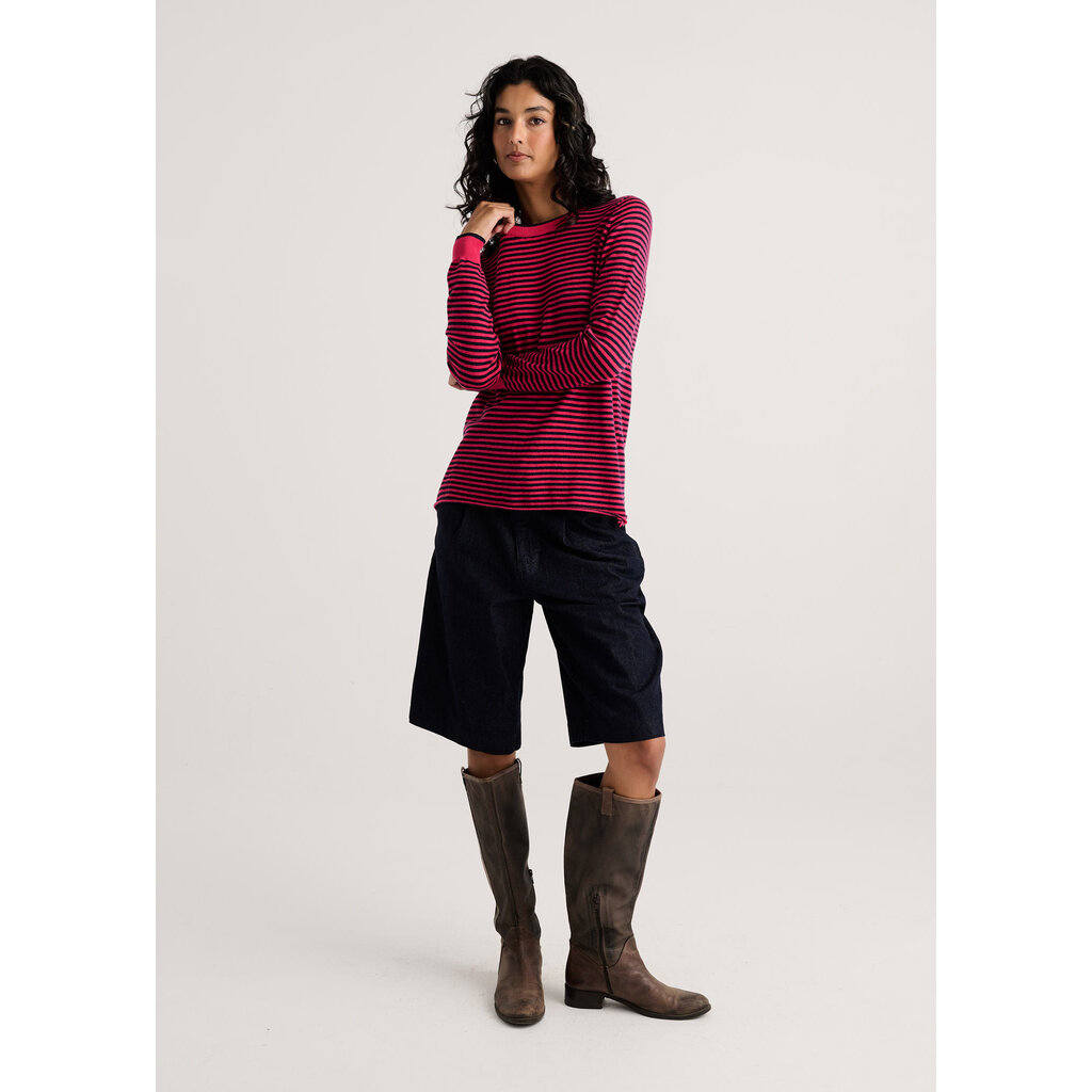 ZAKET AND PLOVER ZAKET AND PLOVER 26H ZP8523U STRIPE SWEATER FUCHSIA