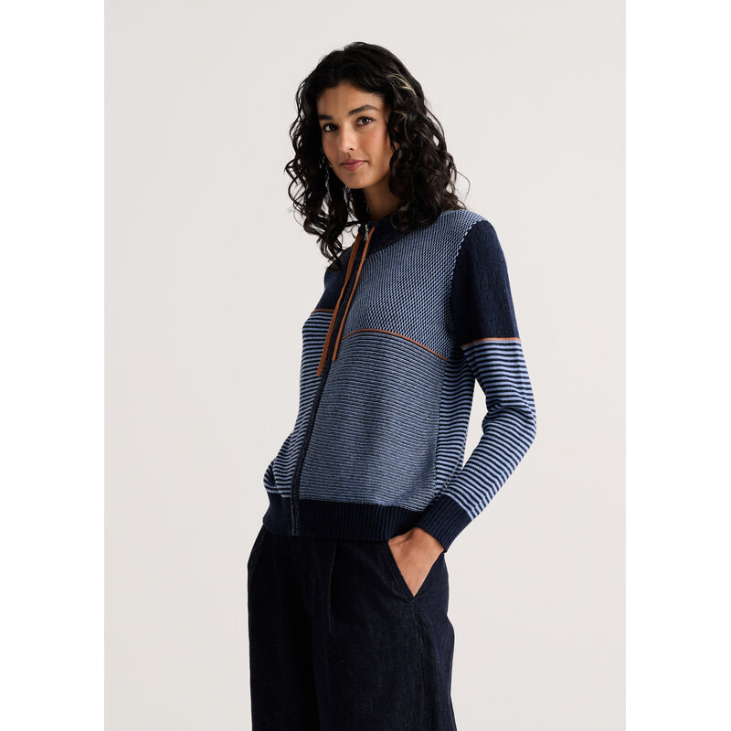 ZAKET AND PLOVER ZAKET AND PLOVER 26H ZP8524U KNIT ZIP CARDIGAN DK DENIM