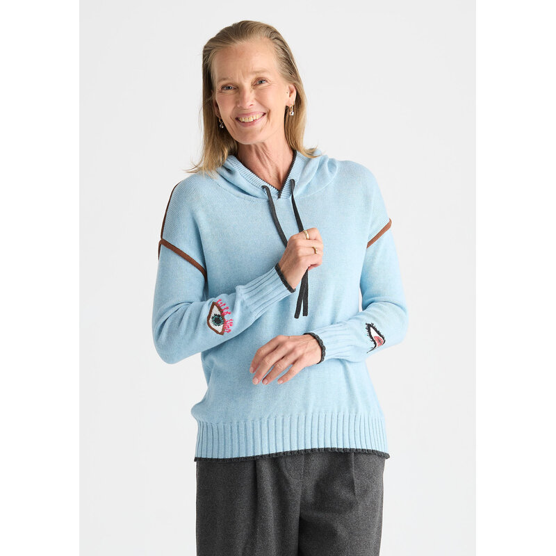 ZAKET AND PLOVER ZAKET AND PLOVER 26H ZP8546U MYSTIC EYE HOODIE SKY