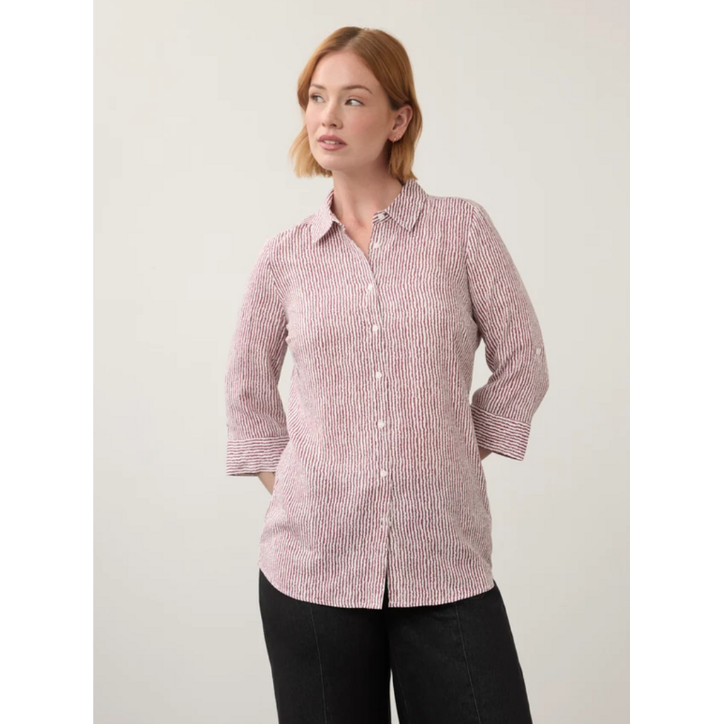 FDJ FDJ 26H 7386397 LONG SLEEVE STRIPE TUNIC FIG