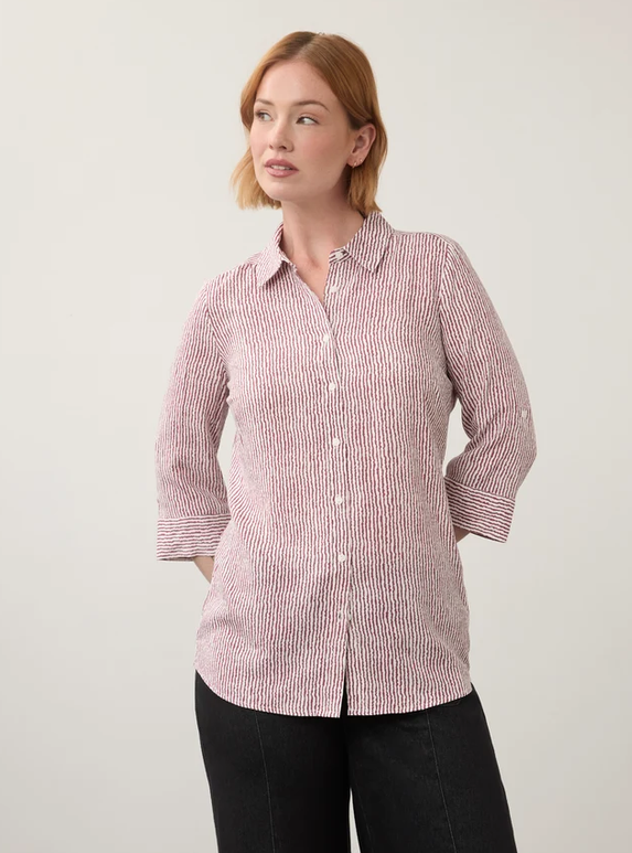 FDJ FDJ 26H 7386397 LONG SLEEVE STRIPE TUNIC FIG