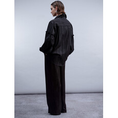 HAAKO HAAKO 26H PANTALON H2065 NOIR SATINE RAYURE