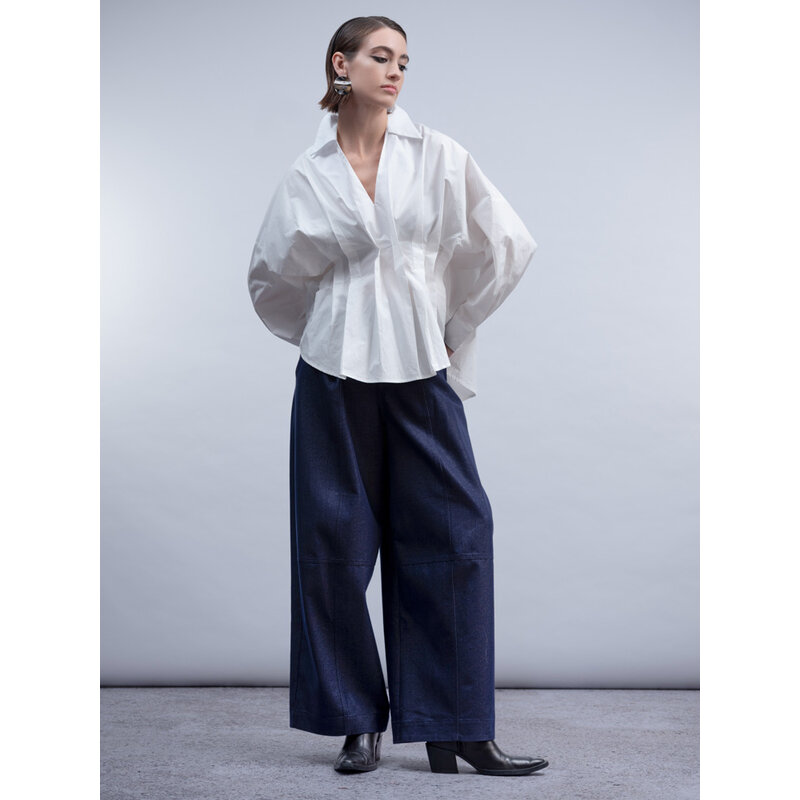 HAAKO HAAKO 26H BLOUSE H2038 BLANC