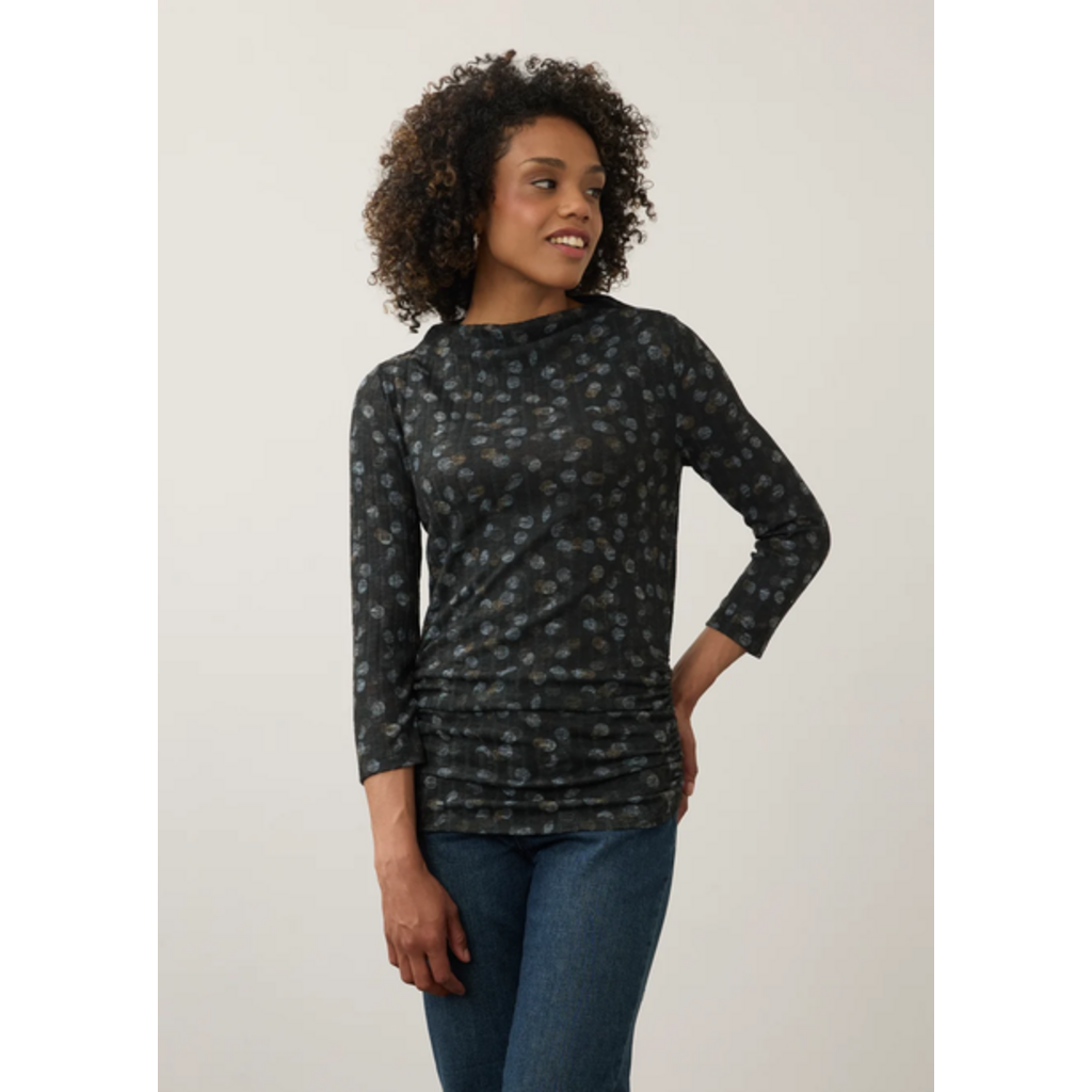 FDJ FDJ 26H  3273508 HAUT LONG SLEEVE MOCK NECK TOP DOPPEL DOTS