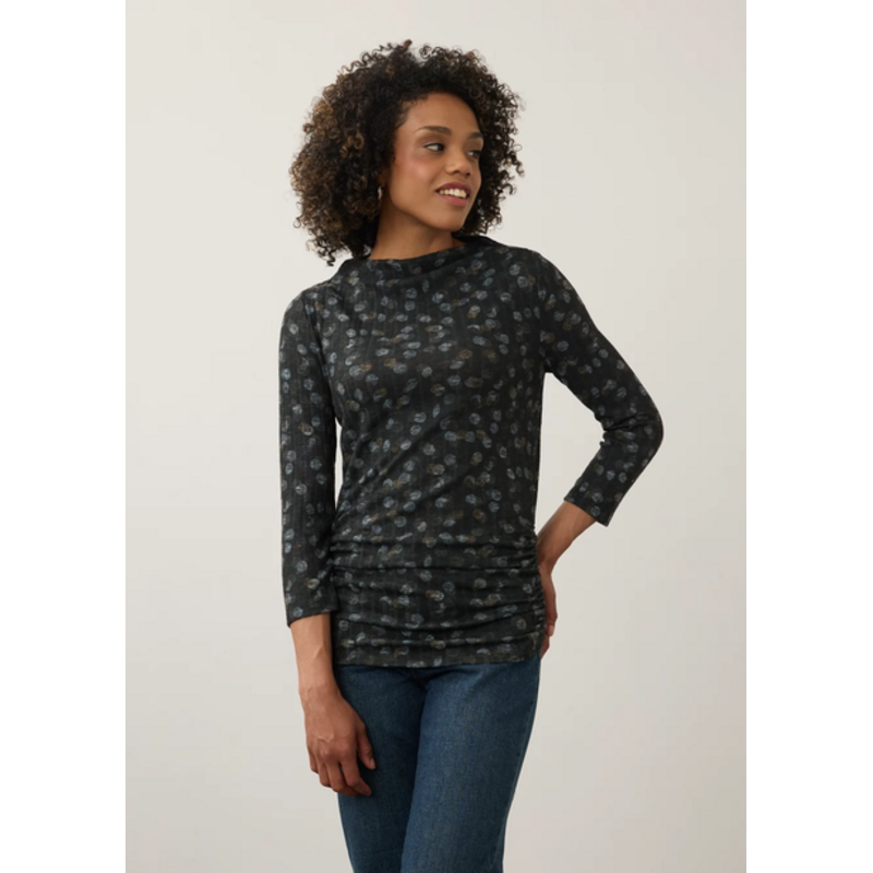 FDJ FDJ 26H  3273508 HAUT LONG SLEEVE MOCK NECK TOP DOPPEL DOTS